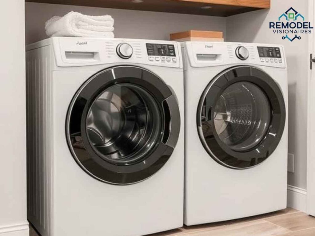 Modern washer and dryer serviced by appliance repair expert in Los Angeles Belmont Shore home