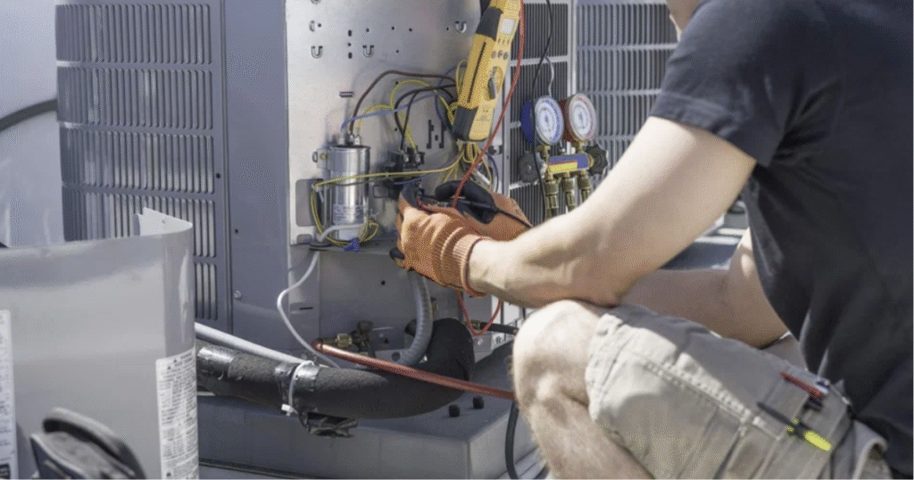 Los Angeles water heater repair same day service technician at work